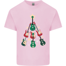 Funny Christmas Guitar Tree Rock Music Mens Cotton T-Shirt Tee Top Light Pink