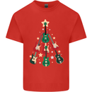 Funny Christmas Guitar Tree Rock Music Mens Cotton T-Shirt Tee Top Red