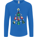 Funny Christmas Guitar Tree Rock Music Mens Long Sleeve T-Shirt Royal Blue