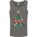 Funny Christmas Guitar Tree Rock Music Mens Vest Tank Top Charcoal
