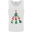 Funny Christmas Guitar Tree Rock Music Mens Vest Tank Top White