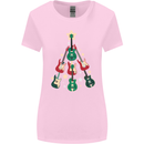 Funny Christmas Guitar Tree Rock Music Womens Wider Cut T-Shirt Light Pink