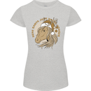 Funny Christmas Horse Equestrian Santa Womens Petite Cut T-Shirt Sports Grey