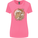 Funny Christmas Horse Equestrian Santa Womens Wider Cut T-Shirt Azalea