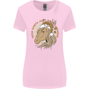 Funny Christmas Horse Equestrian Santa Womens Wider Cut T-Shirt Light Pink