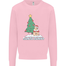 Funny Christmas Santa Bunny Mens Sweatshirt Jumper Light Pink