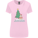 Funny Christmas Santa Bunny Womens Wider Cut T-Shirt Light Pink