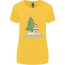 Funny Christmas Santa Bunny Womens Wider Cut T-Shirt Yellow