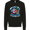 Funny Christmas Santa Panda Mens Sweatshirt Jumper Black