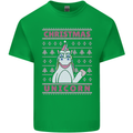 Funny Christmas Unicorn Mens Cotton T-Shirt Tee Top Irish Green