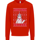 Funny Christmas Unicorn Mens Sweatshirt Jumper Bright Red