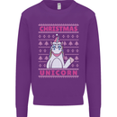 Funny Christmas Unicorn Mens Sweatshirt Jumper Purple