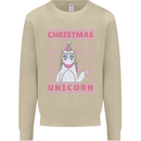 Funny Christmas Unicorn Mens Sweatshirt Jumper Sand