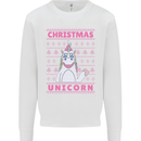 Funny Christmas Unicorn Mens Sweatshirt Jumper White