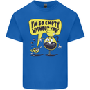Funny Coffee Mens Cotton T-Shirt Tee Top Royal Blue