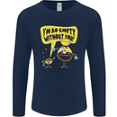 Funny Coffee Mens Long Sleeve T-Shirt Navy Blue