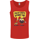 Funny Coffee Mens Vest Tank Top Red