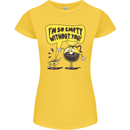 Funny Coffee Womens Petite Cut T-Shirt Yellow