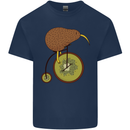 Funny Cycling Kiwi Bicycle Bike Mens Cotton T-Shirt Tee Top Navy Blue