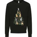 Funny Dog Christmas Tree Mens Sweatshirt Jumper Black