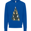 Funny Dog Christmas Tree Mens Sweatshirt Jumper Royal Blue