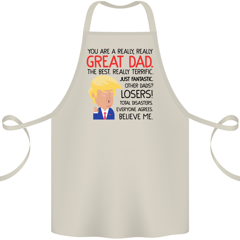 Funny Donald Trump Fathers Day Dad Daddy Cotton Apron 100% Organic Natural