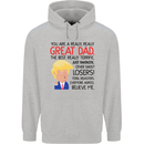 Funny Donald Trump Fathers Day Dad Daddy Mens 80% Cotton Hoodie Sports Grey