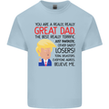 Funny Donald Trump Fathers Day Dad Daddy Mens Cotton T-Shirt Tee Top Light Blue