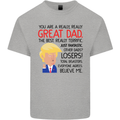 Funny Donald Trump Fathers Day Dad Daddy Mens Cotton T-Shirt Tee Top Sports Grey