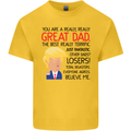 Funny Donald Trump Fathers Day Dad Daddy Mens Cotton T-Shirt Tee Top Yellow