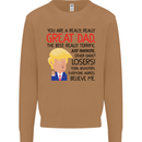 Funny Donald Trump Fathers Day Dad Daddy Mens Sweatshirt Jumper Caramel Latte
