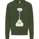 Funny Egg Guitar Acoustic Electric Bass Kids Sweatshirt Jumper Forest Green
