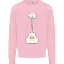 Funny Egg Guitar Acoustic Electric Bass Kids Sweatshirt Jumper Light Pink