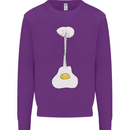 Funny Egg Guitar Acoustic Electric Bass Kids Sweatshirt Jumper Purple