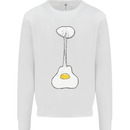 Funny Egg Guitar Acoustic Electric Bass Kids Sweatshirt Jumper White