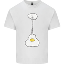 Funny Egg Guitar Acoustic Electric Bass Kids T-Shirt Childrens White