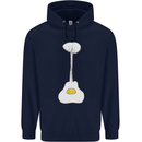 Funny Egg Guitar Acoustic Electric Bass Mens 80% Cotton Hoodie Navy Blue