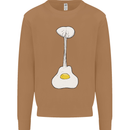 Funny Egg Guitar Acoustic Electric Bass Mens Sweatshirt Jumper Caramel Latte