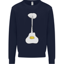 Funny Egg Guitar Acoustic Electric Bass Mens Sweatshirt Jumper Navy Blue