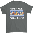 Funny Equestrian Horse Pills Mens T-Shirt 100% Cotton Charcoal