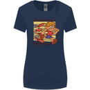 Funny Firework Bonfire Night Guy Fawkes Womens Wider Cut T-Shirt Navy Blue