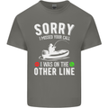 Funny Fishing Fisherman On the Other Line Mens Cotton T-Shirt Tee Top Charcoal