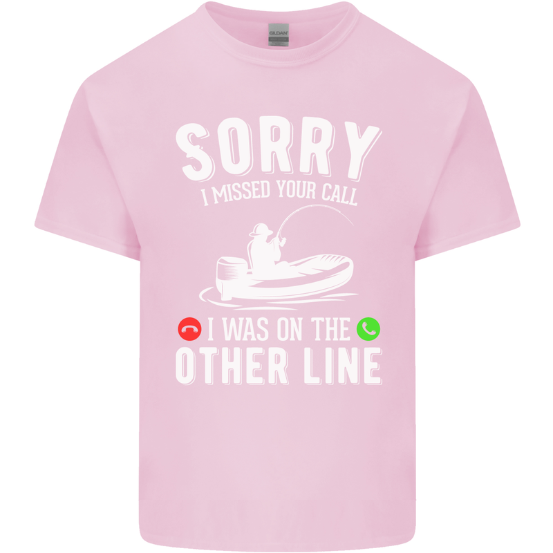 Funny Fishing Fisherman On the Other Line Mens Cotton T-Shirt Tee Top Light Pink