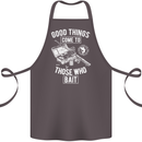Funny Fishing Those Who Bait Fisherman Cotton Apron 100% Organic Dark Grey