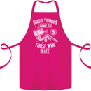 Funny Fishing Those Who Bait Fisherman Cotton Apron 100% Organic Pink