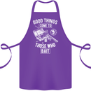 Funny Fishing Those Who Bait Fisherman Cotton Apron 100% Organic Purple