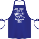 Funny Fishing Those Who Bait Fisherman Cotton Apron 100% Organic Royal Blue