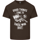 Funny Fishing Those Who Bait Fisherman Kids T-Shirt Childrens Chocolate