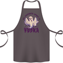 Funny Halloween Alcohol Vodka Spirit Ghost Cotton Apron 100% Organic Dark Grey