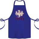 Funny Halloween Alcohol Vodka Spirit Ghost Cotton Apron 100% Organic Royal Blue